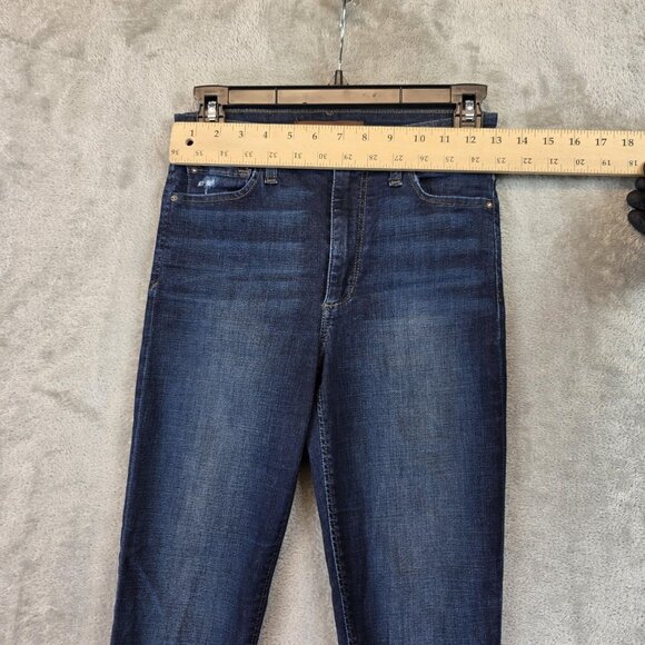 Joe's Jeans Womens Size 27 Dark Wash The Charlie High Rise Skinny Crop Raw Hem - Picture 2 of 12